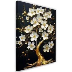WANDBILD baum der liebe blumen abstrakt