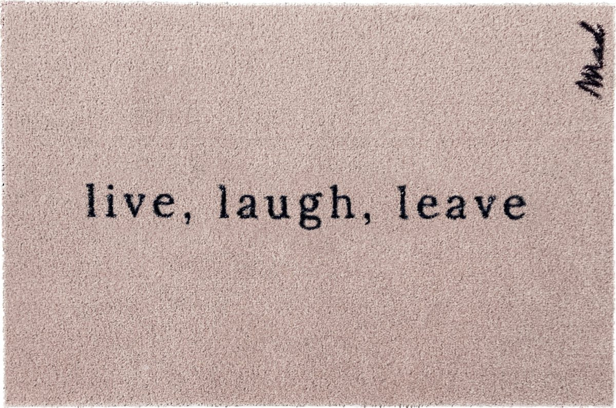 Mad About Mats Axel Deurmat Live Laugh Leave - Wasbaar - 50 x 75 cm