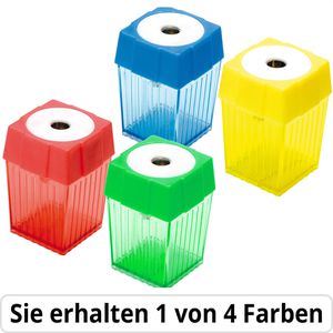 Alco Spitzer 3013-26, farbig sortiert/transparent, einfacher Dosenspitzer, aus Kunststoff