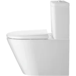 Duravit D-Neo Stand-WC, für Kombination, Tiefspüler, spülrandlos, 370x650x400mm, 2002092000, Farbe: Weiß mit HygieneGlaze