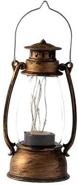 Inspired Deals Vintage LED Lantern Decor Christmas Table Centerpiece Battery Operated Holiday Lamp bronze