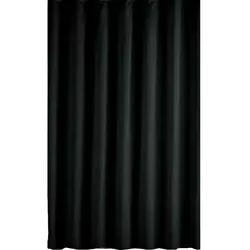Ekershop Textil Duschvorhang Uni Schwarz 120x200cm ink.8 Ringe