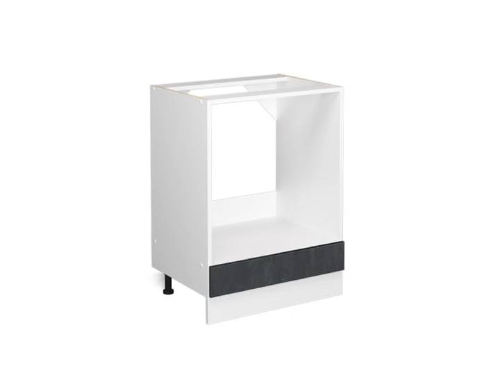 Vicco Herdumbauschrank R-Line, Schwarz Beton, 60 cm Backofennische · Ohne Arbeitsplatte · Höhenverst. Füße · Frei kombinierbar · Einfache Integration
