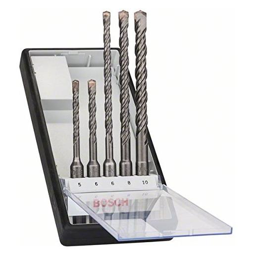 Bosch Professional Zubehör SDS plus-5 Hammerbohrer-Set, Robust Line, 5-tlg., 5-10 mm (10 mm, 5 mm, 6 mm, 8 mm) (2607019927)