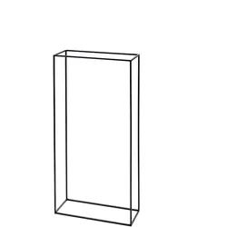 Brennholzständer Kwadrat Steele Stahl natur beige, Designer Patrick De Vriendt, 60x120x25 cm