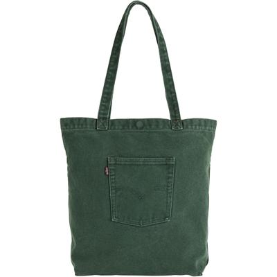 Beuteltasche LEVI'S "LEVIS TOTE", Damen, grün (vintage pine), Denim/Jeans, Baumwolle, Taschen Beuteltasche, aus Denim, mit Außentasche
