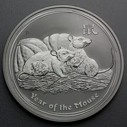 Silbermünze 5oz "Maus" 2008 Lunar II – Year of the Mouse (Australien)