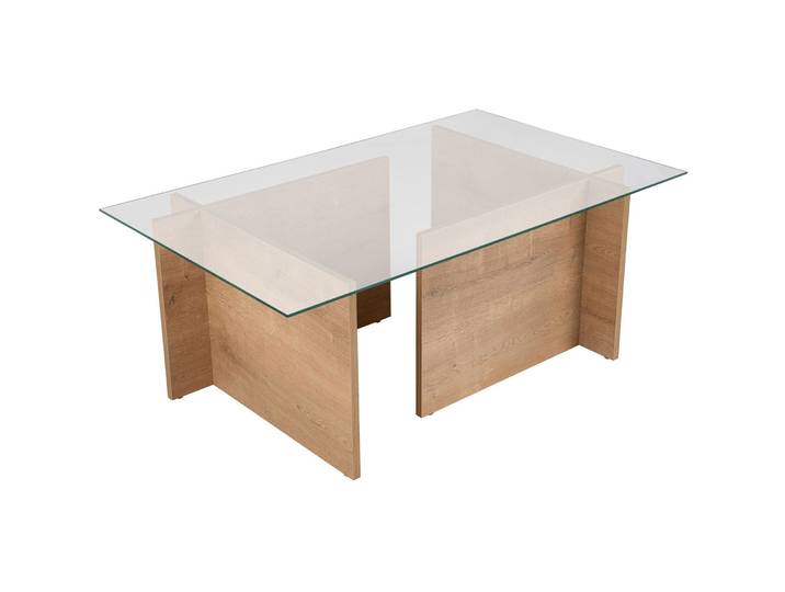 Salontisch Georis eiche Glas/Holzwerkstoff B 105 H 40 cm