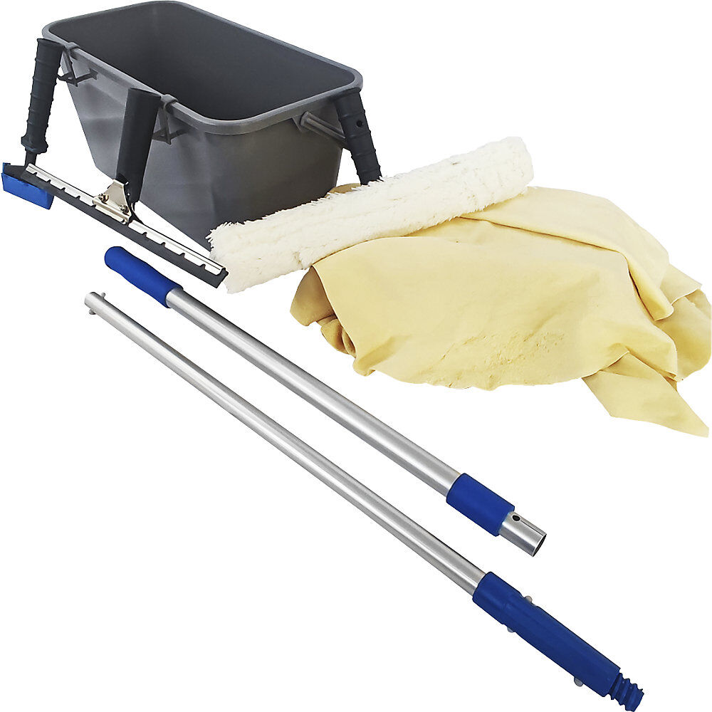 Fensterreinigungs-Set, mehrteilig, grau / blau eurokraft basic