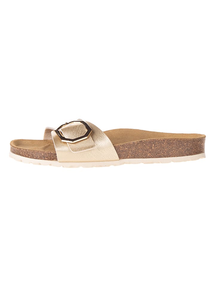 BACKSUN Pantoletten "Zephyr" in Gold - 39