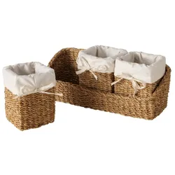Boltze Kleines Körbe Set Sophy aus Seegras, 4 tlg., 38 x 13 x 17 cm