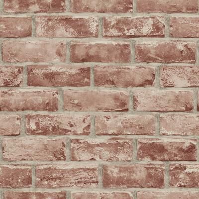 RoomMates Brown & Grey Brick Peel and Stick Wallpaper
