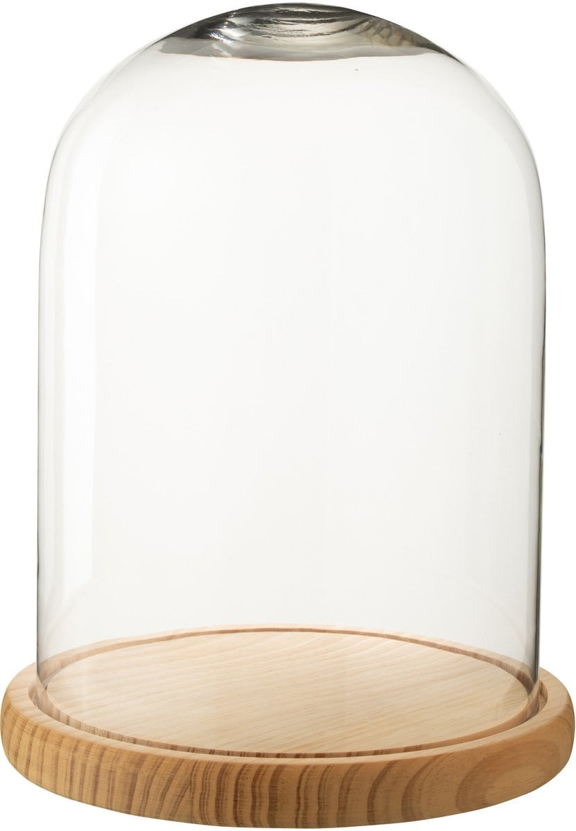 J-Line Decoratieve glazen stolp - naturel - large
