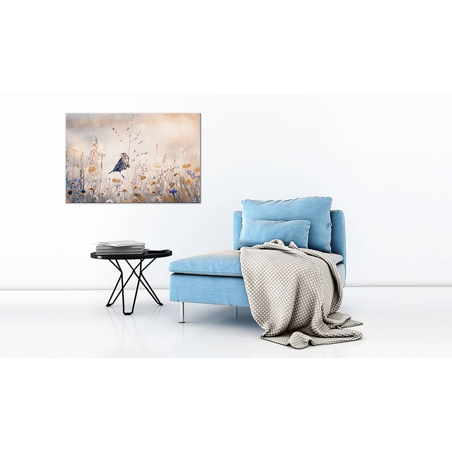 home24 August Melody abstracte linnen wanddecoratie multicolor B: 120 cm, H: 80 cm