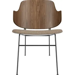 The Penguin Lounge Stuhl, Nussbaum mit gepolstertem Sitz, Beige