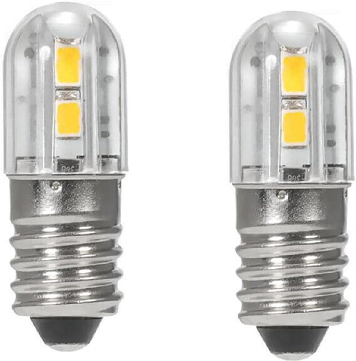 LED Schroeflamp Warm wit E10 basis 6V voor zaklamp reparatie