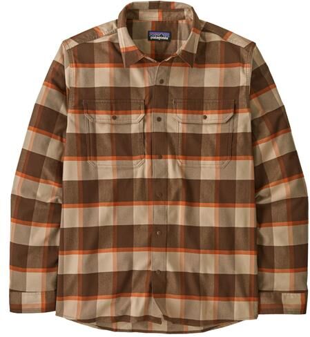 Patagonia Mens Canyonite Flannel Shirt, Cliff / Molasses Brown S