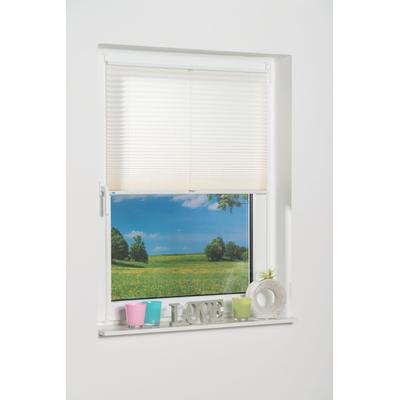 Plissee K-HOME "Klemmfix Pisa", beige (creme), B:115cm H:130cm, Obermaterial: 100% Polyester, Plissees, Crushed-Optik, Topseller