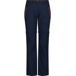 Campagnolo Damen Steg-/Keilhosen lang Da WOMAN ZIP OFF PANT, Größe 42 in Schwarz Schwarz