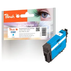 Peach Tintenpatrone cyan kompatibel zu Epson No. 502C, C13T02V24010