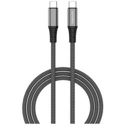 4Smarts PremiumCord 100W Handy, Notebook Kabel [1x USB-C® - 1x USB-C®] 1.5 m Schwarz, Grau 456266