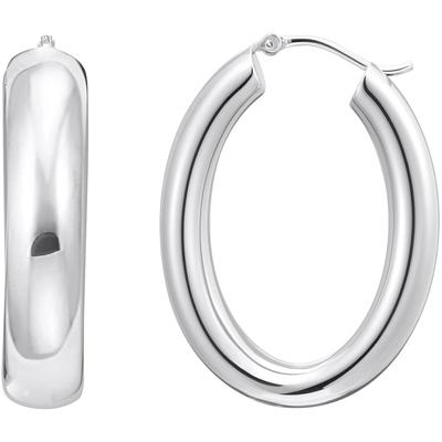 Paar Creolen THOMAS SABO "Schmuck Silber 925 Ohrringe Chunky-Design", silber (silberfarben), Ohrringe, Damen, Silber 925 (recycelt)