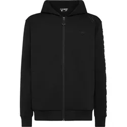 PLEIN SPORT Kapuzen-Sweatjacke, Größe S in Schwarz 02