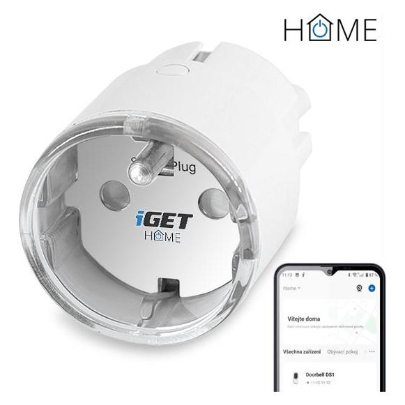 iGet HOME Power 1 - WiFi chytrá zásuvka, samostatná, mÄ>Åení spotÅeby (HOME POWER 1)