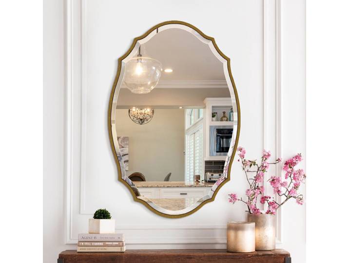 Miroir décoratif mural rétro, lumière française, luxe, hôtel, ameublement de maison
