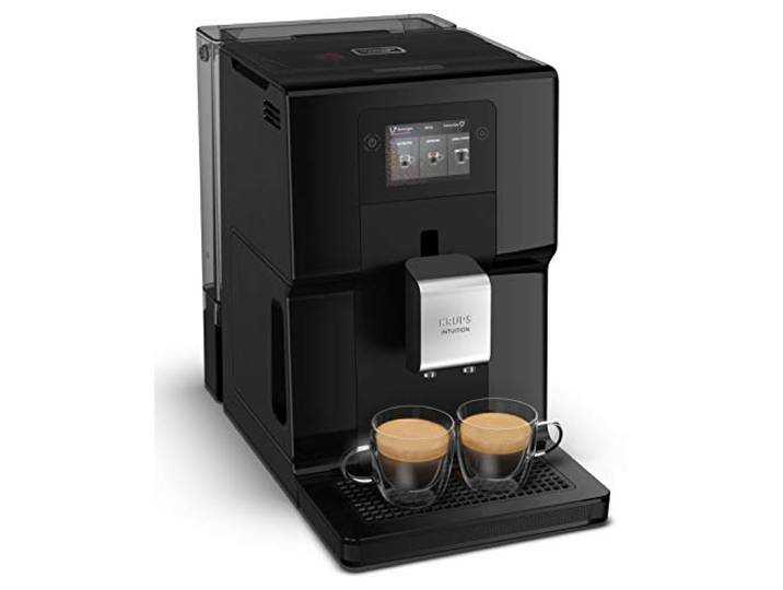 Krups Machine à café broyeur à grain\, Ecran tactile couleur\, 11 recettes préenregistrées\, Indicateurs lumineux intuitif\, accès bacs en frontal\, Nettoyage facile\, Intuition Préférence EA873810
