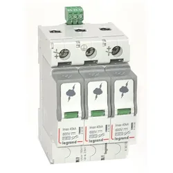 Legrand 414155 Überspannungsableiter Typ 2, Y-Schaltung+FM, 600 VDC, Imax 40 kA,(Ucpv)720VAC,3M