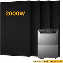 Anker SOLIX Solarbank 4 E5000 Pro, mit 4 x 500 Bifaziale Solarmodule, by Powerness - 10kWh / ohne Zubehör / Selbstabholung