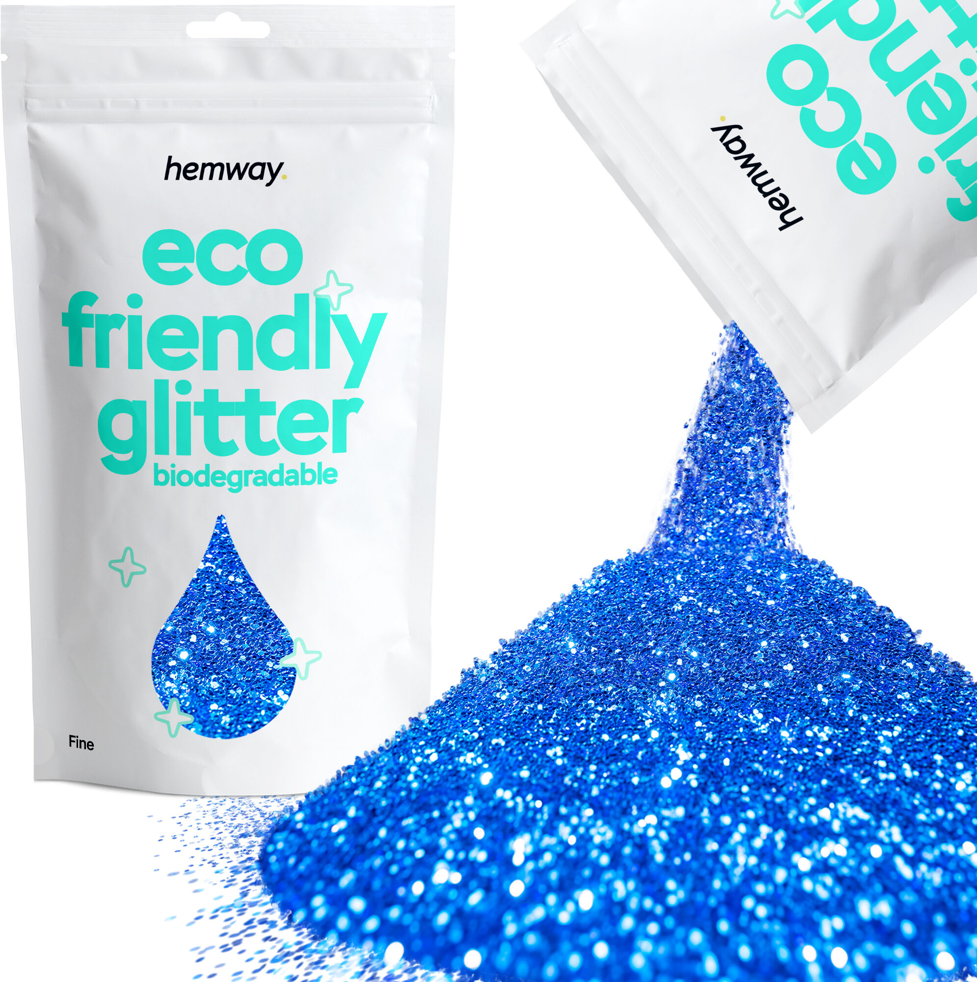 Hemway Biodegradable Eco Friendly Glitter 100g / 3.5oz   Sapphire Blue   DIY, Decoration, Arts & Crafts - Sapphire Blue - Fine 100g