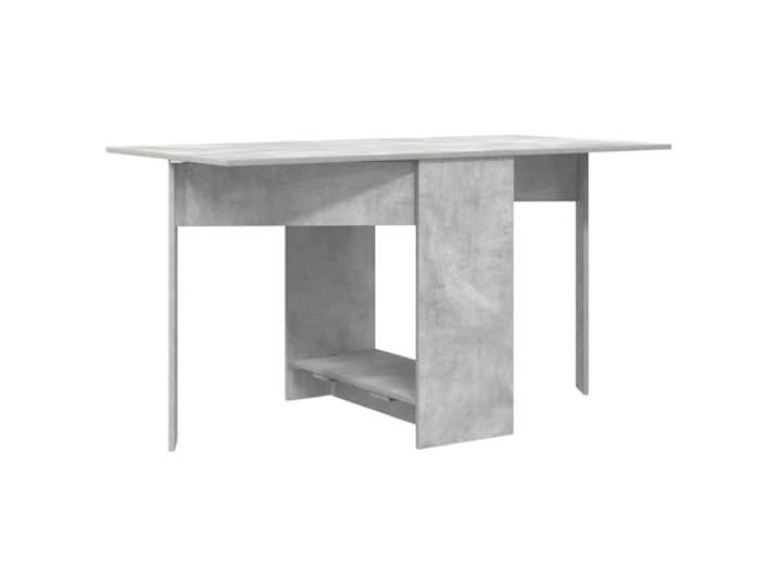 KDACVBMG Esstisch, 138 x 70 x 73,5 cm, Holz, Grau, Beton Ausziehbare Platte, Regalbretter, Kippstruktur, weiche und trockene Pflege
