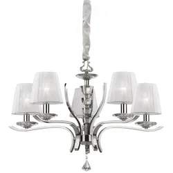 Ideal Lux Kronleuchter PEGASO SP5, 5-flammig, E14, weiß IDEA-066448