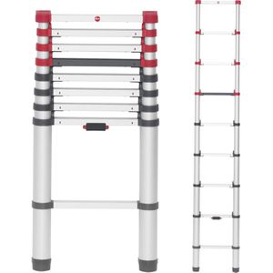 Hailo Teleskopleiter FlexLine T80, 7113-091, Länge 2,6m, aus Aluminium mit 9 Sprossen