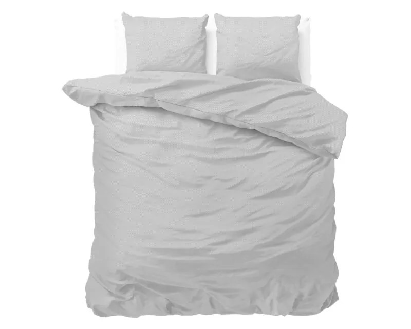 Sleeptime Satin Point dekbedovertrek van microfibre in grijs, 200 x 220 cm