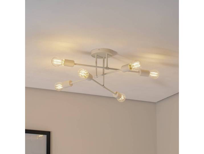 Deckenlampe Cambridge HELAM, dimmbar, creme / amber, für Wohn- / Esszimmer, Metall, Deckenlampe
