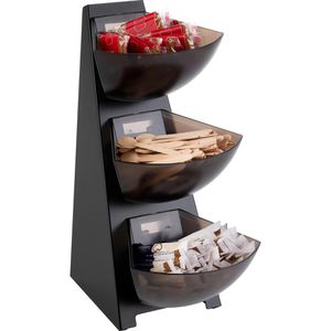 APS Portionsspender Multi Rack 11413, 3-stufig, für Kaffeesahne / -zubehör, Edelstahl / Kunststoff