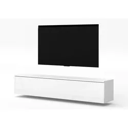 LOWBOARD Loriano 180 Weiß Matt, Hochglanz 180/34/32 cm – Fernsehschrank