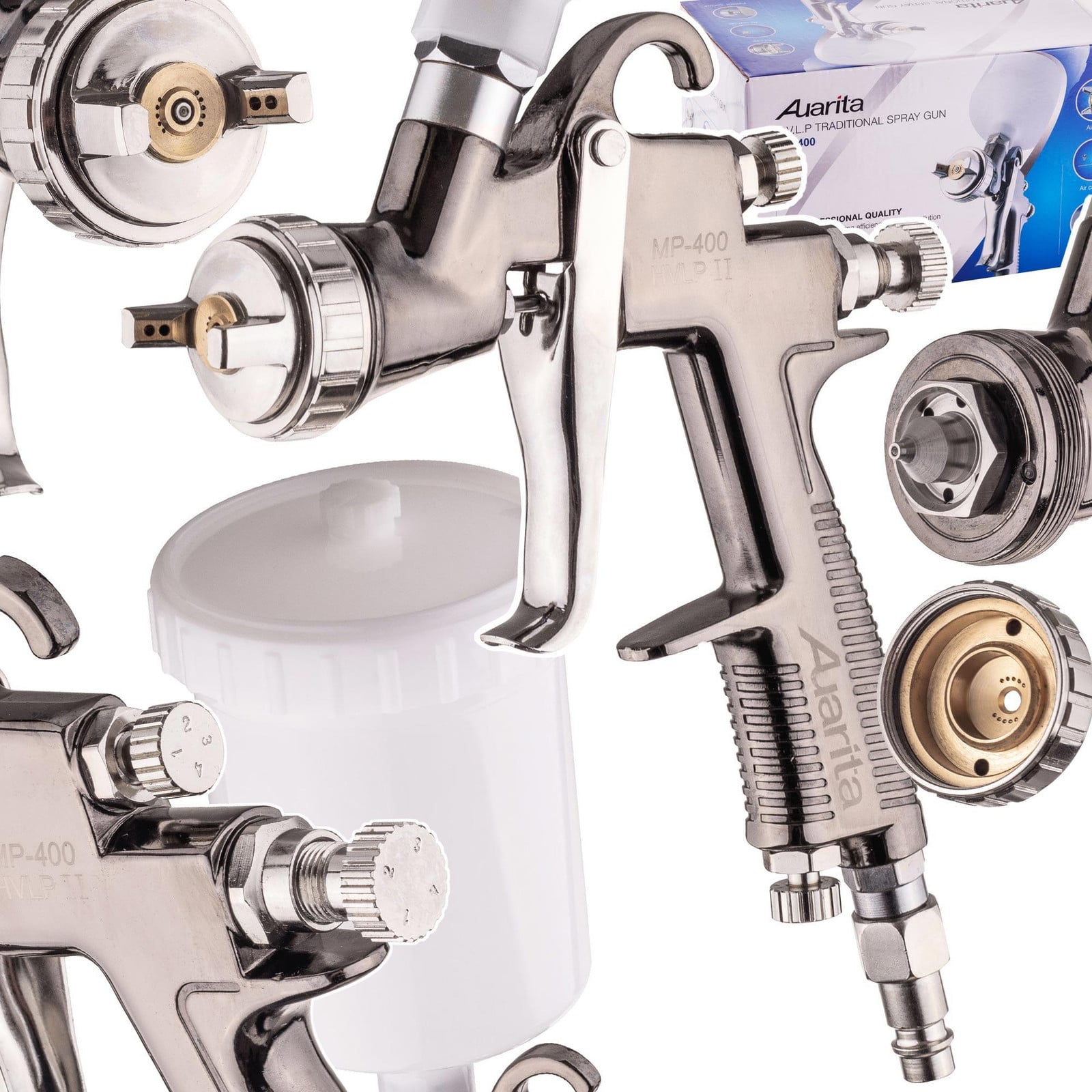 Auarita Professioneel HVLP Spuitpistool met 1,7 mm mondstuk