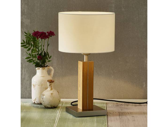 HerzBlut Tischlampe Dana, Holz hell, für Wohn- / Esszimmer, Holz, Modern, Tischlampe