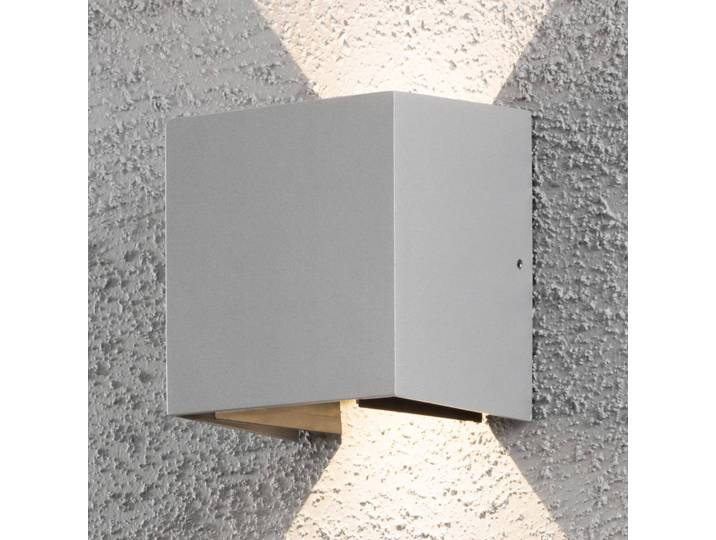 Konstsmide LED Aussenwandleuchte Cremona, alu / grau / zink, Aluminium, Modern, LED Wandleuchte außen