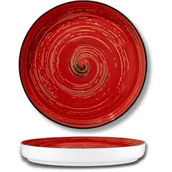 Wilmax England Wilmax Teller 28 cm Rot Porzellan, 3er Set