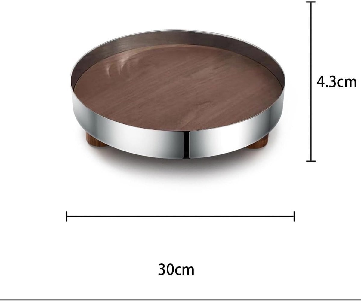 Decoratief Dienblad Wijnrood Metalen Opbergbak voor Woonkamer Decoratie