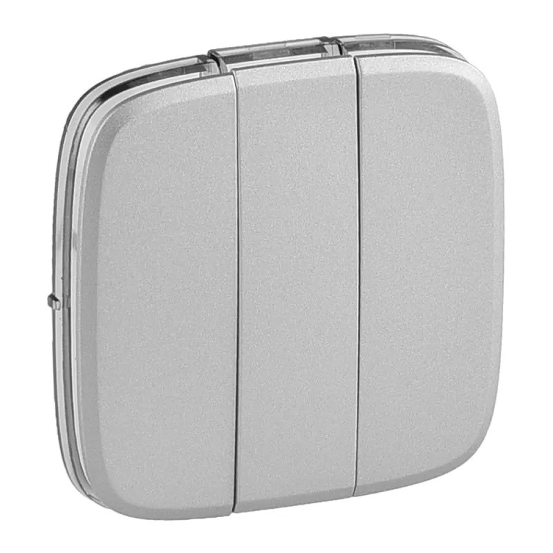 Legrand Valena Allure drievoudige wipschakelaar aluminium