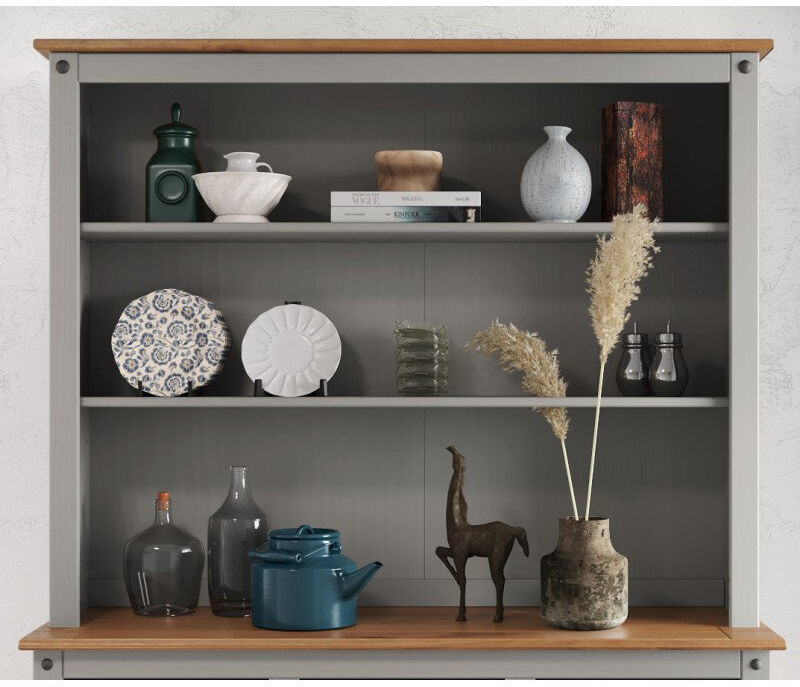 17 Stories Orelie 125cm Sideboard with Bar Hutch Grey 100cm H X 125cm W X 27cm D
