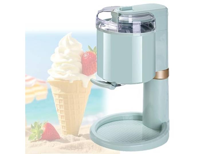OzcNykt Softeis-Maschine, Eiscreme-Maschine FüR Zu Hause, Frucht-Softeis-Maschine Mit 1l FassungsvermöGen, FüR Jede Umgebung, Ob Im BüRo, Im Restaurant Oder Im Hotel