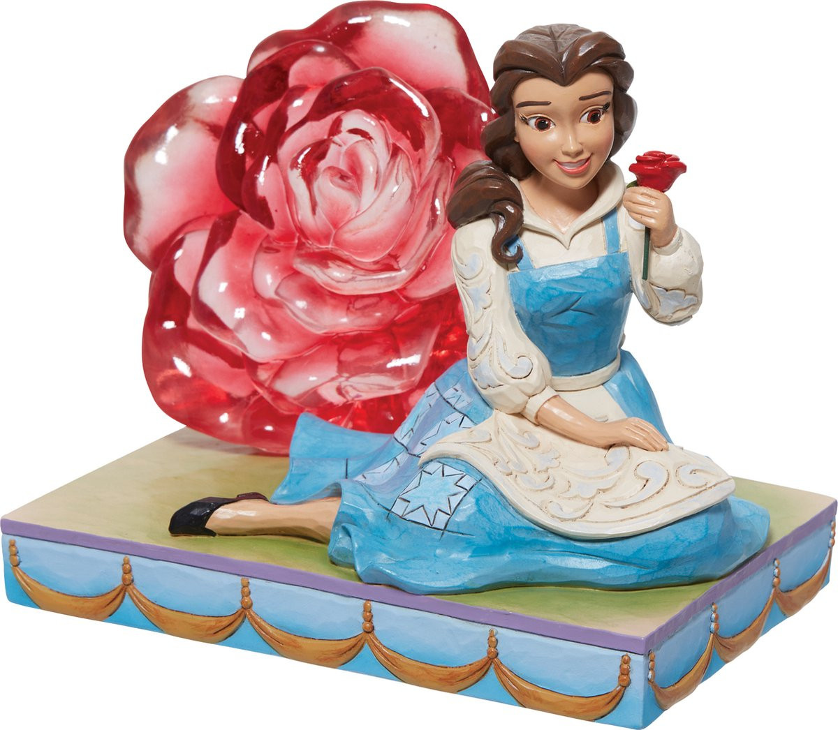 Disney Belle en het Beest Belle met Roos decoratie 12 cm
