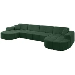 WOHNLANDSCHAFT LIVO-U2 - 400x173x79,5 cm Grün